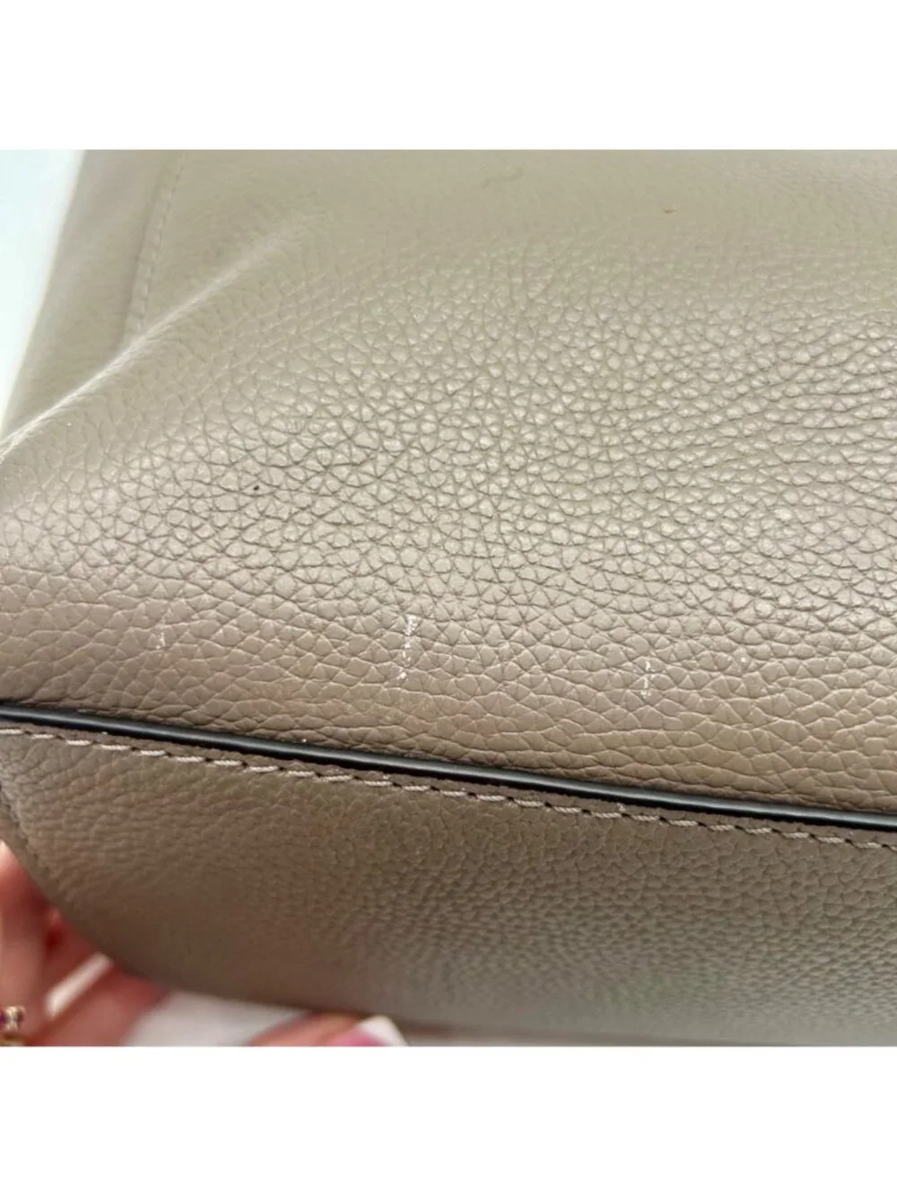 Coach Soft Grey Turn-lock Chain Tote Bag 57107